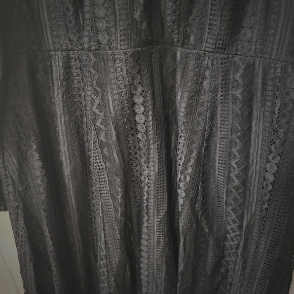NWT Torrid's, Geo V Neck Skater‎ Lace Black Dress, Knee Length Size 2X - Picture 9 of 12